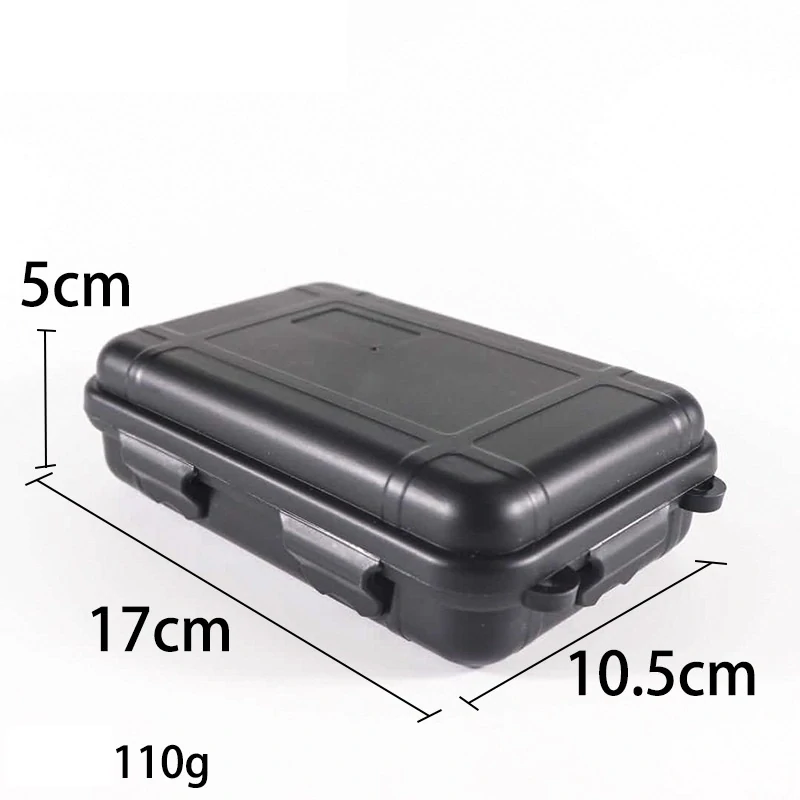 Vodotěsný box pro uložení nářadí EDC pro přežití v přírodě M černý