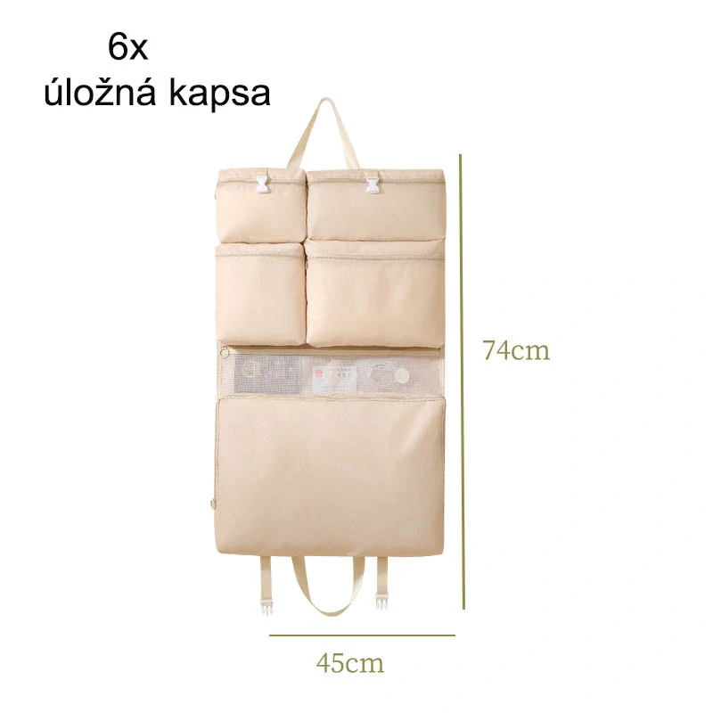 Velká sada cestovních organizérů 8 ks béžová