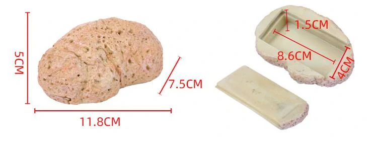 Schránka na klíče / atrapa kamene hnědý 