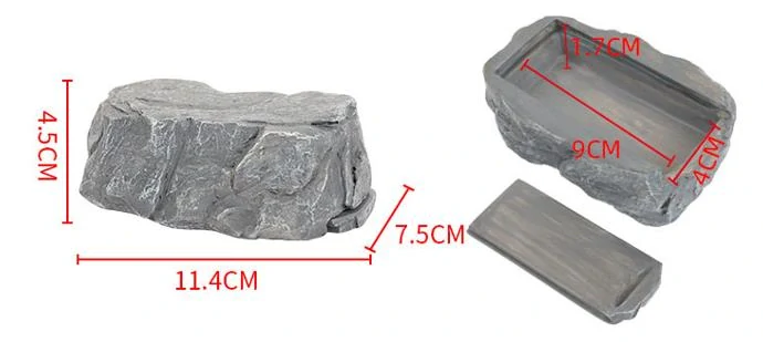 Schránka na klíče / atrapa kamene šedý