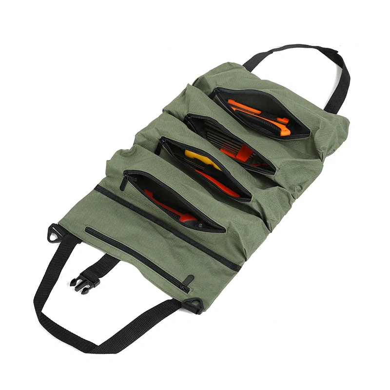 Rolovací brašna na nářadí military zelená