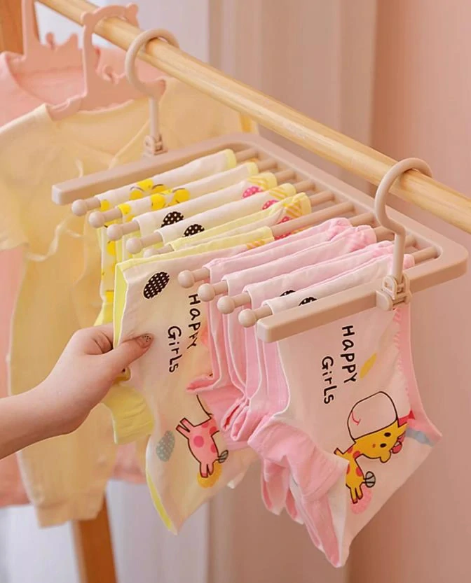 Věšák na spodní prádlo 10 tyčí šedý