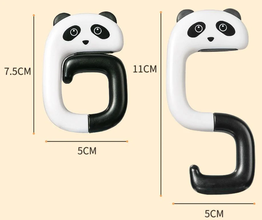 Háček ve tvaru kočky varianta černo bílá