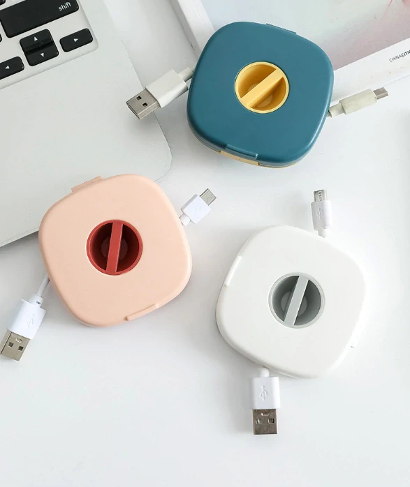 Navijak na usb kabel, navíječ na sluchátka - zelený