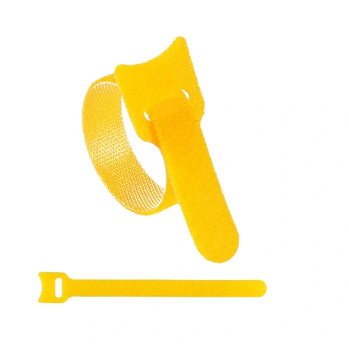 24 x Pásek na suchý zip, organizér kabelů 150x12mm žlutý