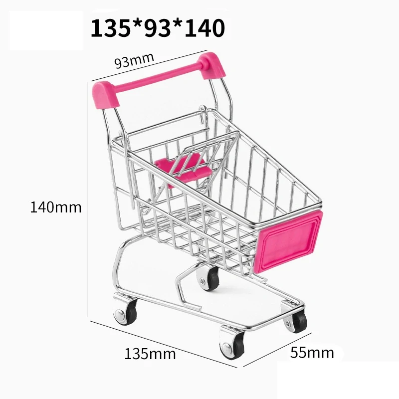 Mini nákupní košík – růžový (1 ks)