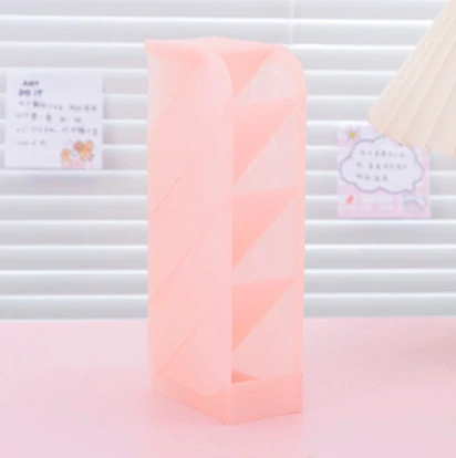 Organizér na psací potřeby – průhledný růžový