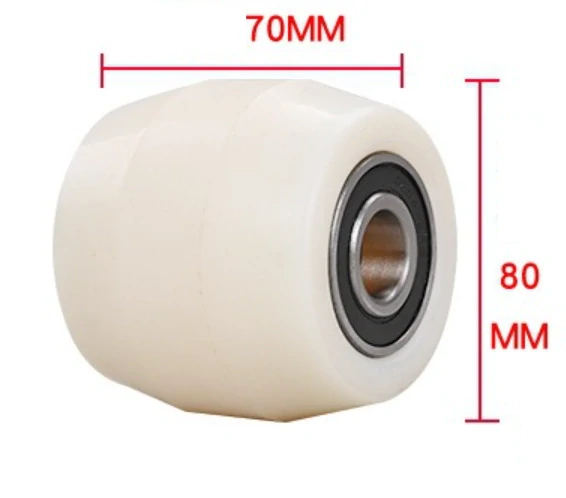 Zadní kolo pro paletový vozík 80x70 mm nylon zkosené s ložisky 