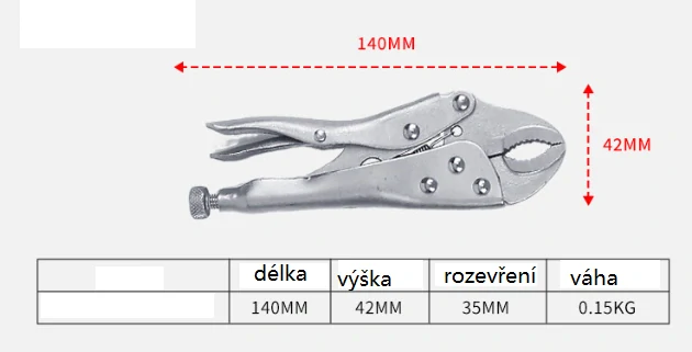 Samosvorné kleště 140 mm