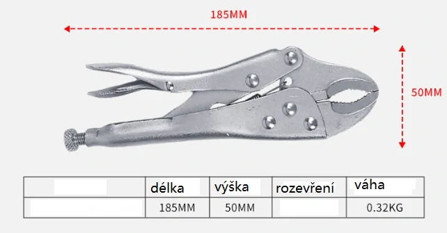 Samosvorné kleště 185 mm