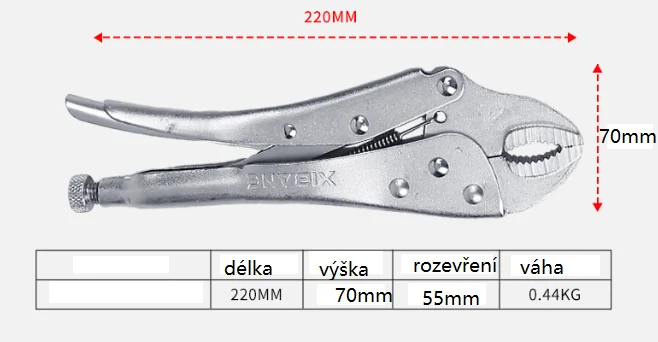 Samosvorné kleště 220 mm celokovové