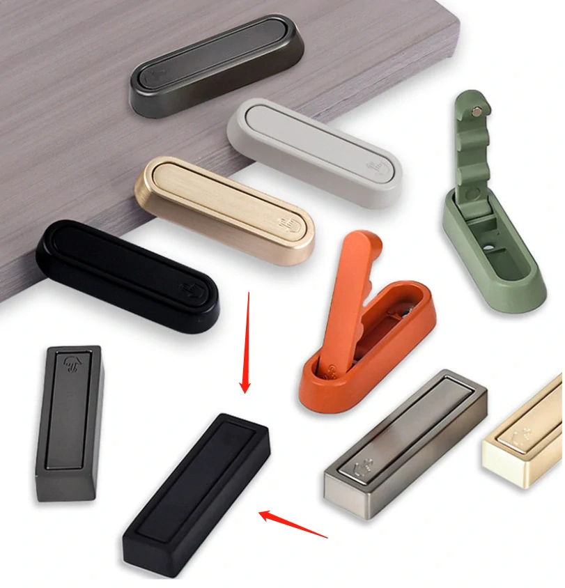 Sklopný háček na šaty černý hranatý