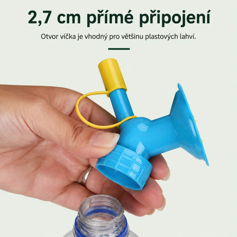 Zavlažovací nástavec na PET láhev 2v1