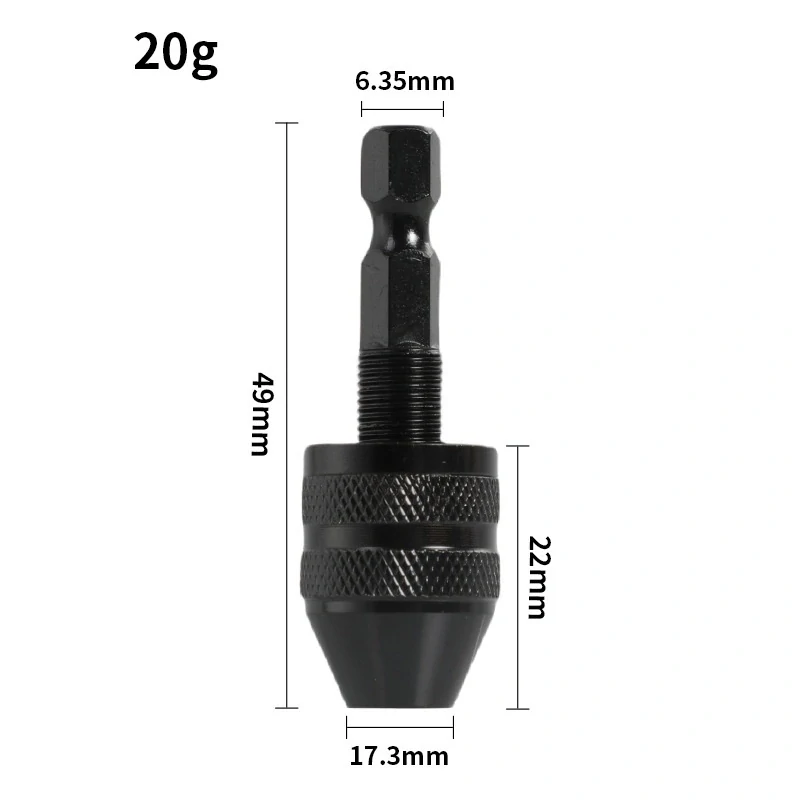 Rychloupínací sklíčidlo 0,3–3,6 mm s šestihrannou stopkou 6,35 mm