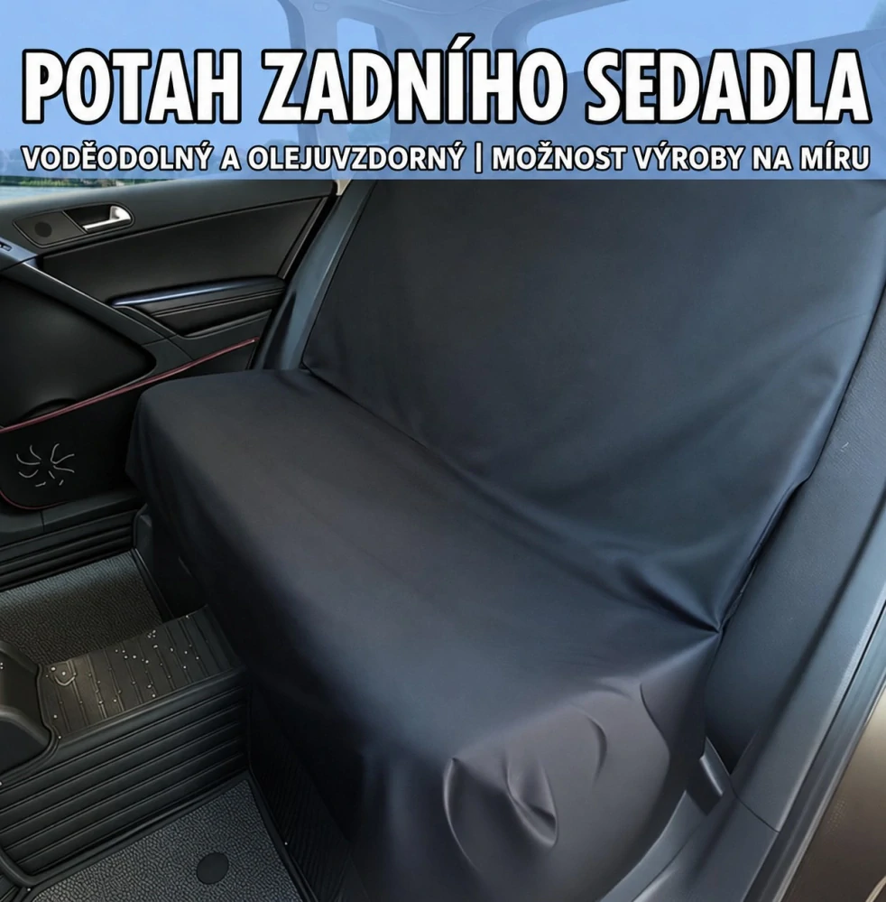 Ochranný potah na zadní sedadlo pro mechaniky – voděodolný, olejivzdorný, černý