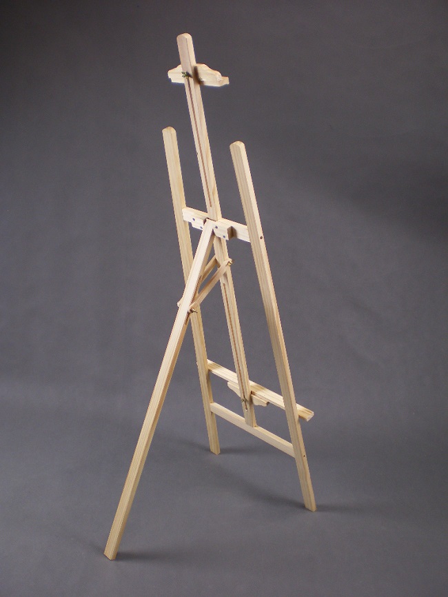 Ateliérový dřevěný malířský stojan 140cm nesložený