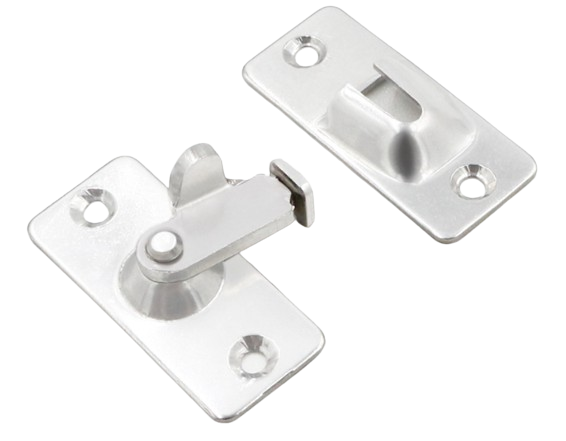 Dveřní,okenní petlice rohová 44mm