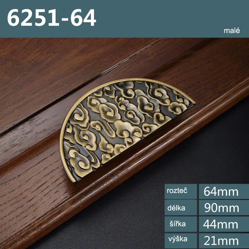 Šuplíkové madlo čínský moderní styl  6251-64 malé