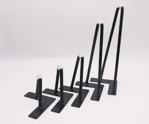 Postelová noha Hairpin 200mm, 4 kusy, černá