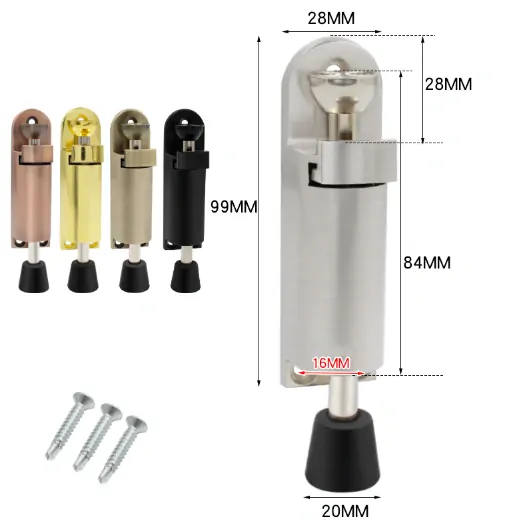 Dveřní zarážka našlapávací 99mm, měď