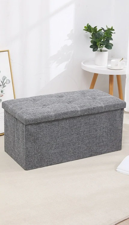 Taburet skládací 76x38x38 šedá/antracit