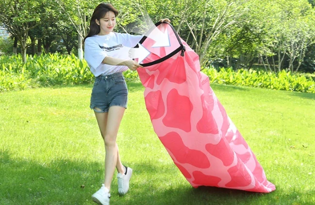 Nafukovací vak Lazy bag dvouvrstvý - modrý