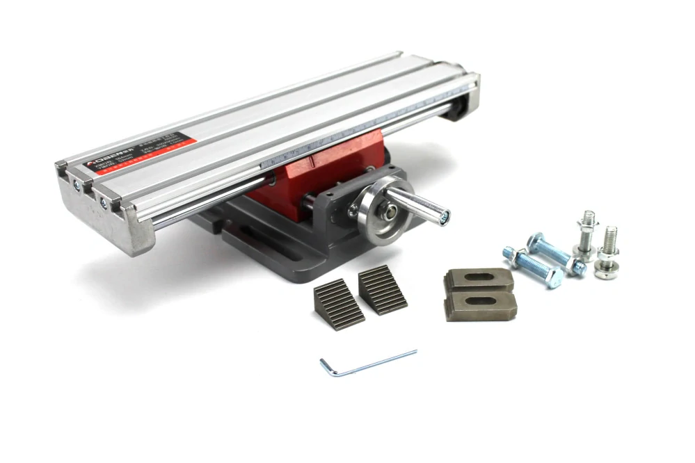 Křížový pracovní stůl 310x90mm červený hliník