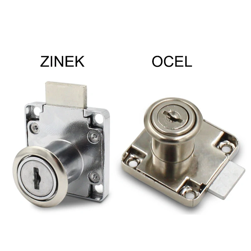Zásuvkový zámek, zámek pro šuplík zinek 22mm každý klíč jiný
