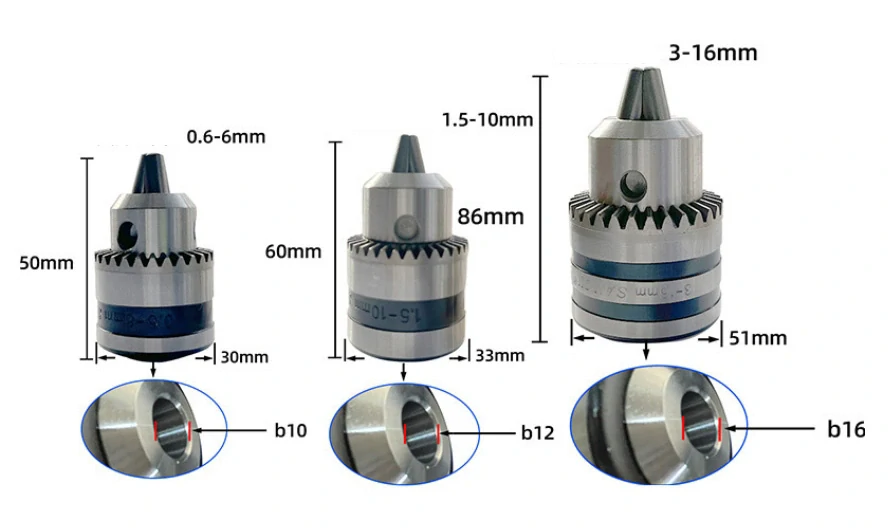 Sklíčidlo 3-16mm B16, hlavička vrtačky