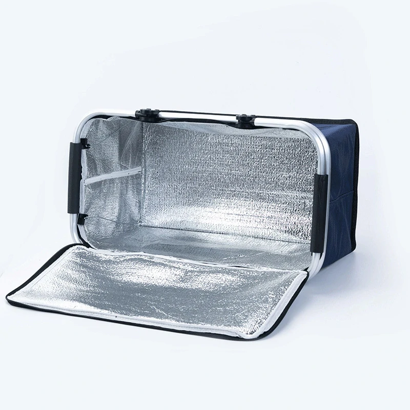 Nákupní, piknikový termo košík, zelený