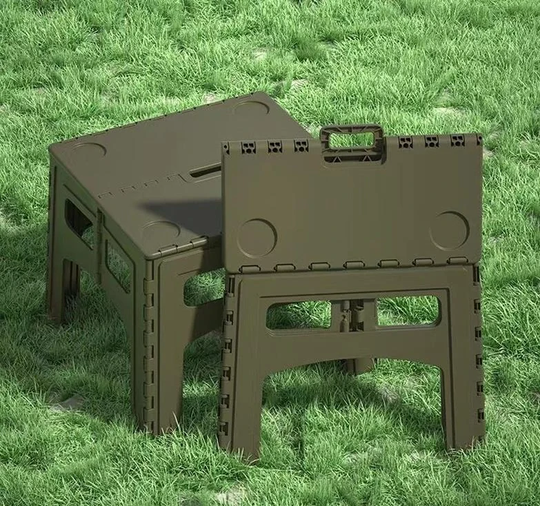 Kempingový skládací stolek – military zelená 