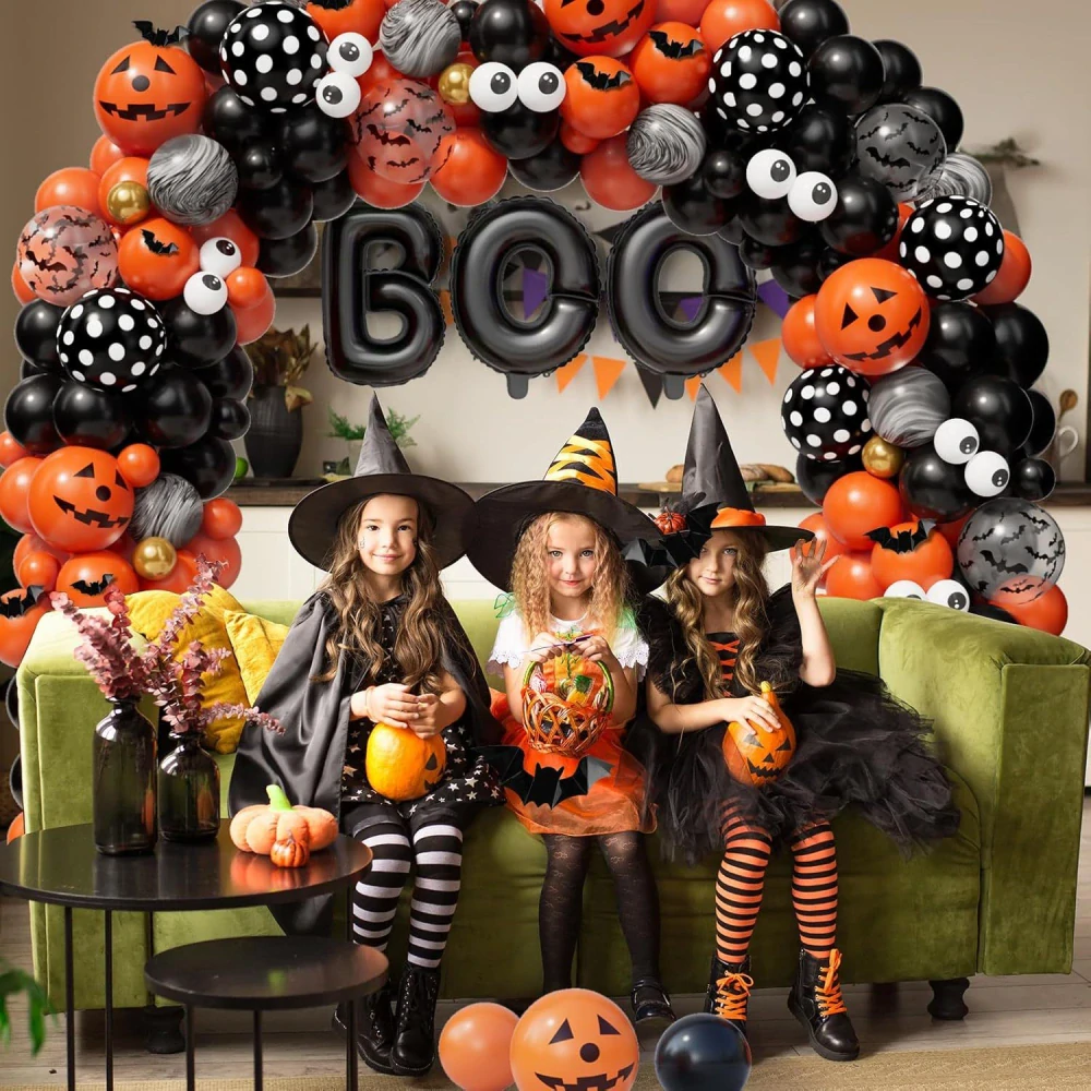 Párty balónky, balónková girlanda halloween BOO 141ks