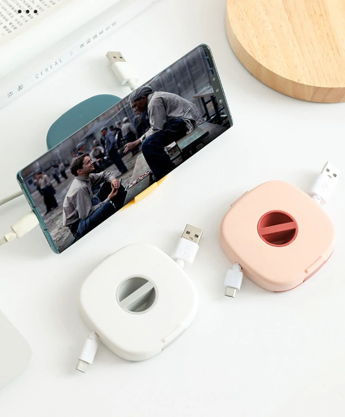 Navijak na usb kabel, navíječ na sluchátka - zelený