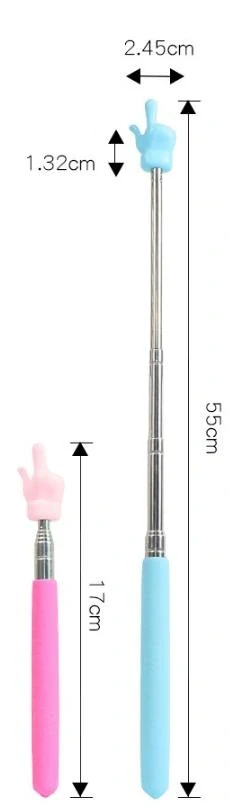 Vysouvatelné ukazovátko s rukou – žluté