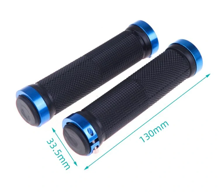 Cyklistické gripy s hliníkovou uzamykací objímkou (černé) – 1 pár