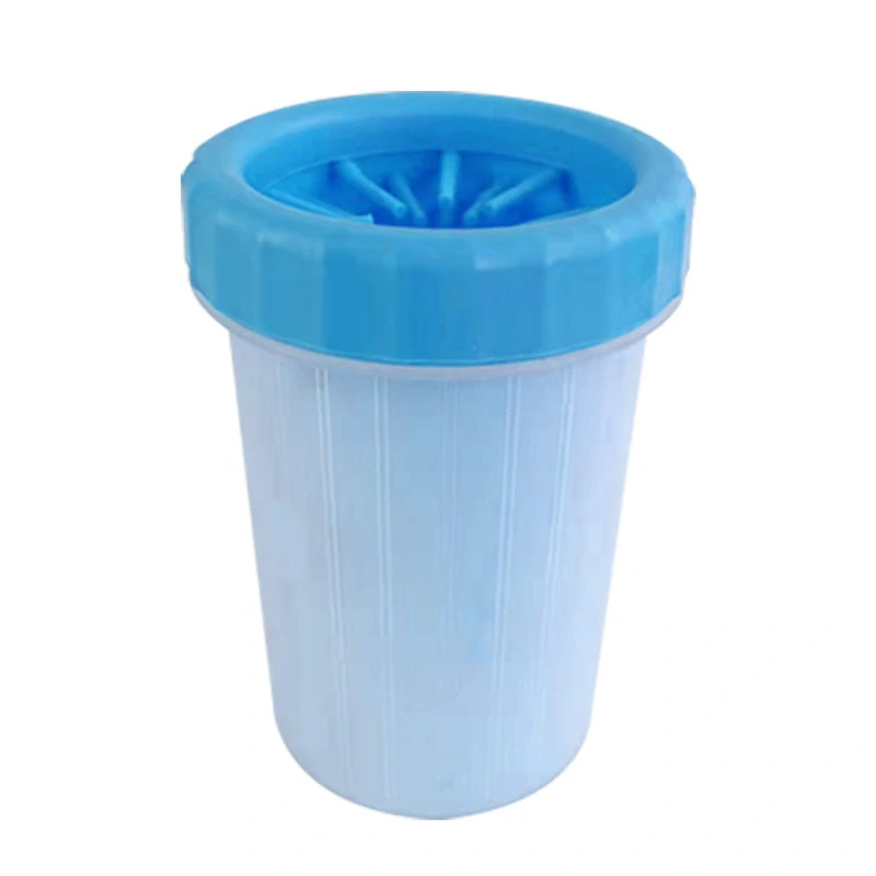 Silikonový kelímek na čištění psích tlapek velký modrý