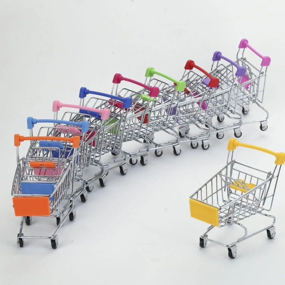 Mini nákupní košík – růžový (1 ks)