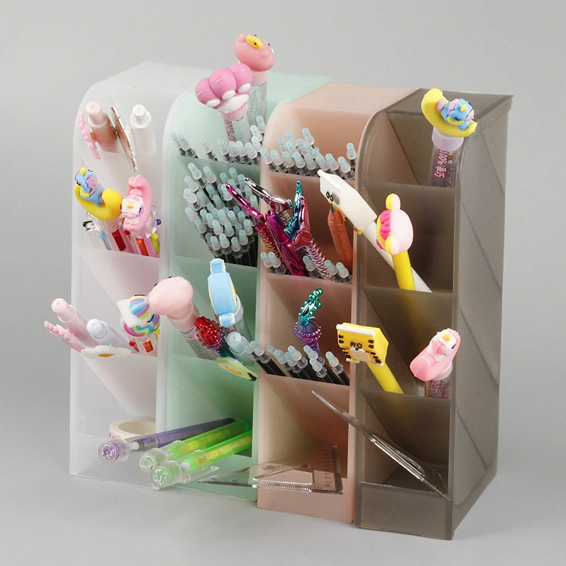 Organizér na psací potřeby – průhledný zelený