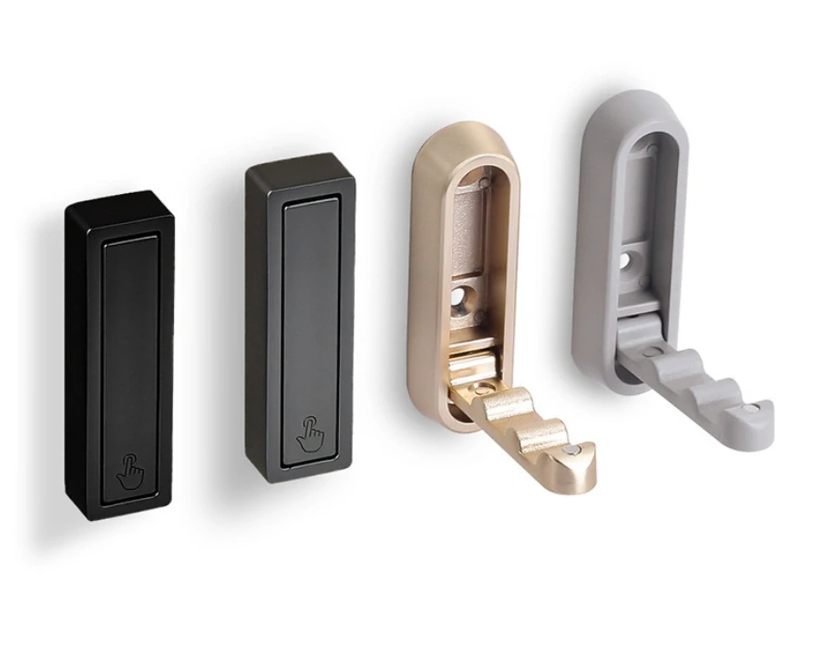 Sklopný háček na šaty černý hranatý