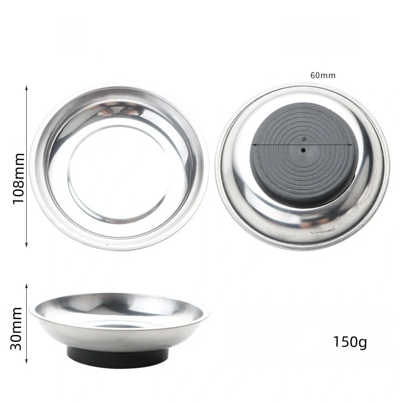 Magnetická miska na šrouby – nerezová (Ø 100 mm)