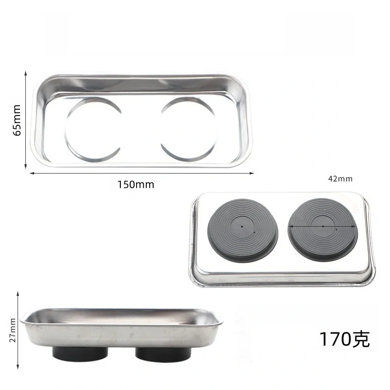 Magnetická miska na šrouby – nerezová 150x65mm