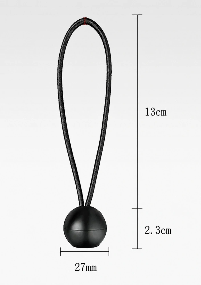 Gumičky s kuličkou – Ball Bungee 15 cm – 10 ks (černé)