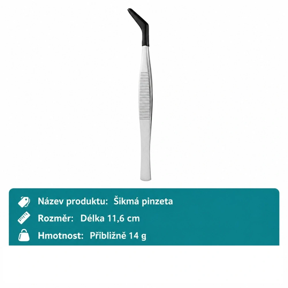 Sada nerezových pinzet s ochranou hrotů – 6 ks