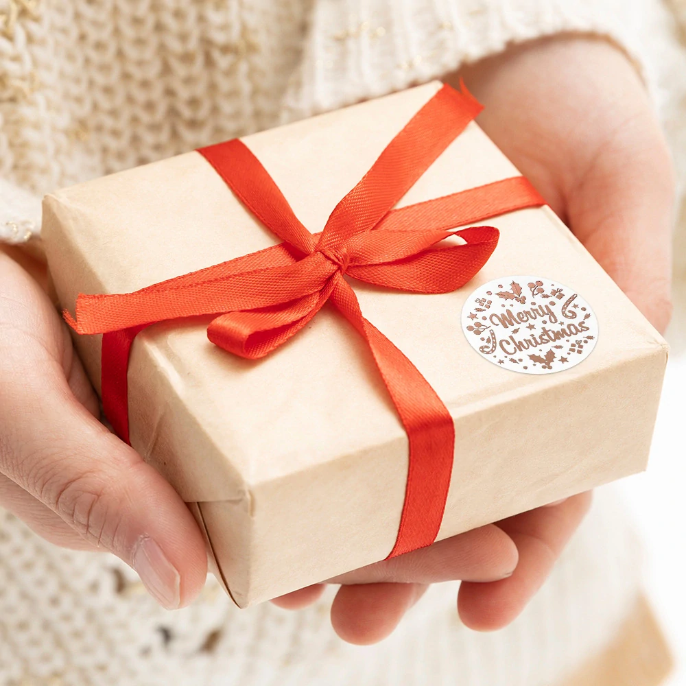 Vánoční samolepky Merry Christmas – 500 ks / 2 motivy