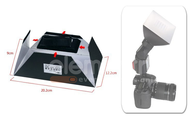 Difuzér pro systémový blesk 122 x 202mm