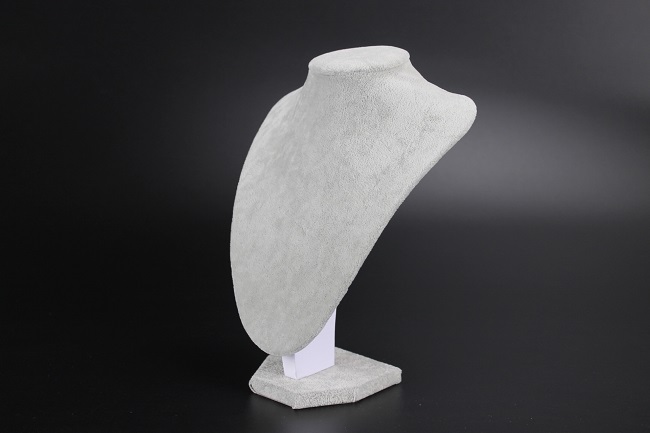 Stojan, stojánek, dekolt na šperky výška 24cm samet