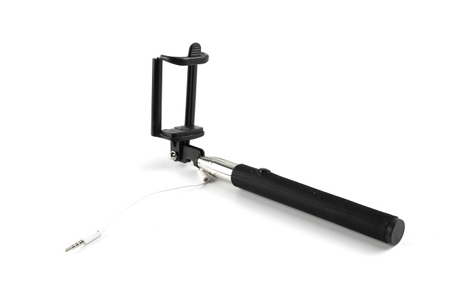 Elementrix selfie tyč 86cm černá s držákem