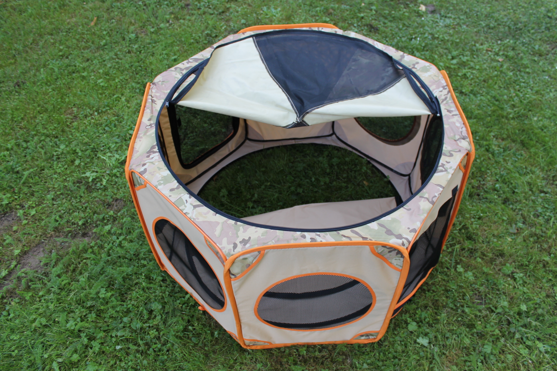Klec pro psa, látková přepravka, výběh, orange 88cm