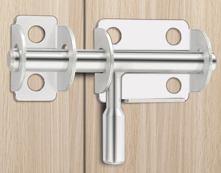 Dveřní nerezová petlice 201 mini s protikusem