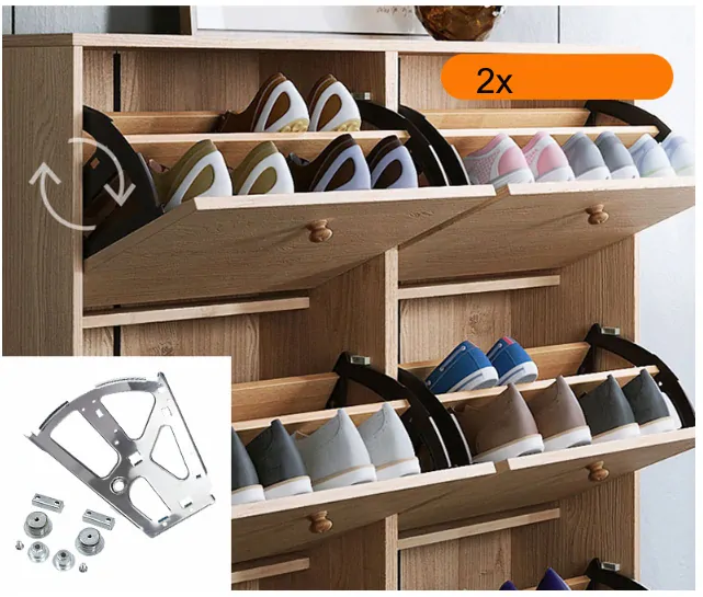 2 řadý výklopný botník mechanismus botníku ocel